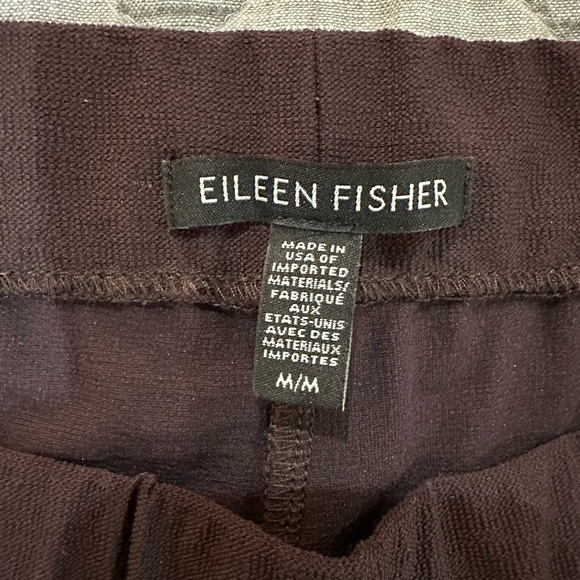 Eileen Fisher Size Medium washable crepe pant Color Cassis (dark purple). - Picture 1 of 8